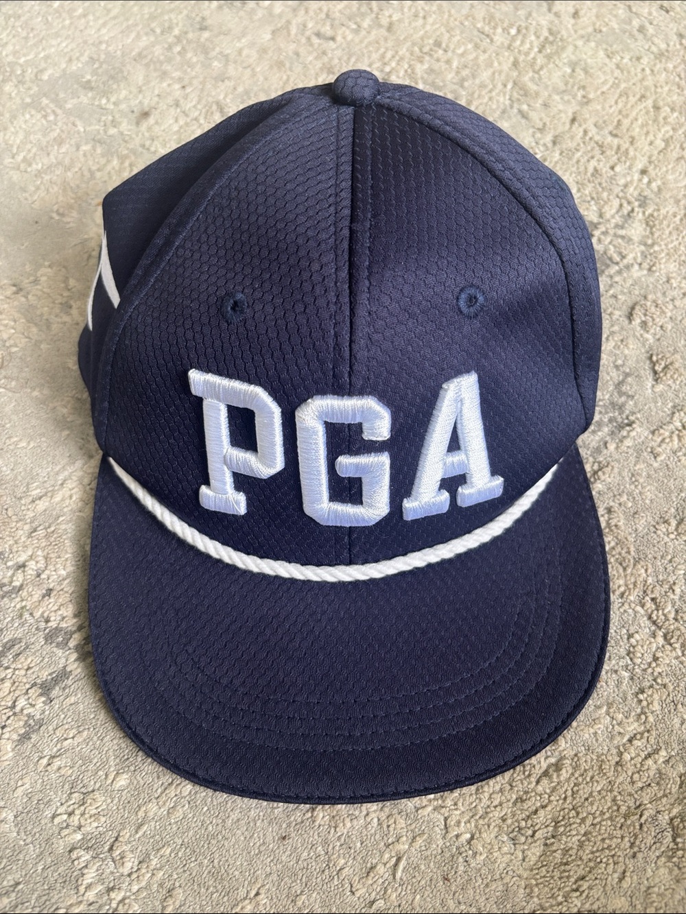 MACRON PGA Embroidered Navy Rope-Trim Cap